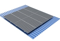 Système de montage de panneaux solaires pour toit métallique, supports photovoltaïques en acier SUS304, angle d'inclinaison réglable pour projets solaires commerciaux
