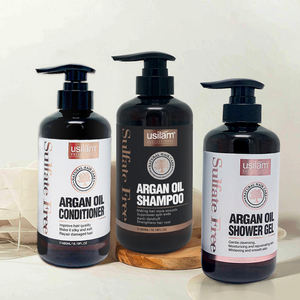 Ventas al por mayor Etiqueta Privada Oem Organic Marruecos Argan Hair Oil Champú y acondicionador Body Shower Gel Set 3 piezas - Product Image 1