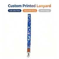 Lanière en polyester imprimée HD avec crochet métallique réglable – Accessoire personnalisé pour enfants, fêtes, maternelle et activités pour enfants