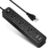 Multiprise Nema avec 3 prises et port de charge USB