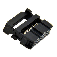 Pas d'en-tête de boîte 2.54mm IDC 3 pièces Double rangée broches plaquées laiton 2*8P 2*14P 2*25P connecteurs IDC mâles et femelles