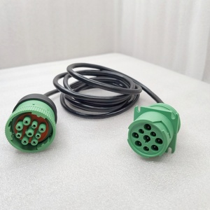 J1939 tipo <span class=keywords><strong>2</strong></span> cavo di prolunga da 7 piedi connettore a 9 Pin modellato intrecciato schermato nero AWG24 PVC isolato elettronico per autoveicoli - Product Image 2