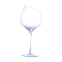 Schuin afgeschuinde rand wijnglas kristal glazen beker met schuine mond lange steel rode witte wijnglas bruiloft decoratie