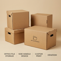 Boîtes d'expédition en carton ondulé kraft sur mesure, robustes et pliables, avec gaufrage pour l'emballage des supermarchés