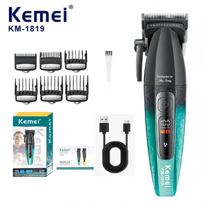 <span class=keywords><strong>Kemei</strong></span> Km-1819 <span class=keywords><strong>แบ</strong></span><span class=keywords><strong>ต</strong></span><span class=keywords><strong>เต</strong></span>อรี่ลิเธียมทรงพลัง 2500mAh พร้อมมอเ<span class=keywords><strong>ต</strong></span>อร์ความเร็วสูงพิเศษ 8000 รอบต่อนาที, เครื่องตัดผมมืออาชีพและเครื่องโกนหนวด - Product Image 1
