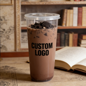 Conteneur en plastique transparent épais de luxe jetable en forme de U de 11 oz, 20 oz, 30 oz pour thé au lait en gros - Product Image 6