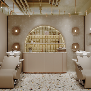 Sang trọng Salon cửa hàng hiển thị đồ nội thất thiết kế tùy chỉnh Salon hiển thị Showcase đồ nội thất spa hiển thị - Product Image 5