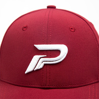 Gorra de Béisbol Personalizada con Logotipo Bordado en 3D, 100% Poliéster, Color Rojo, Estructurada, para Pickleball, con Correa Ajustable para Hombre