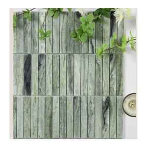 Azulejos <span class=keywords><strong>de</strong></span> Mármol Acanalados, Paneles <span class=keywords><strong>de</strong></span> Puerta con Borde Recto, Azulejos <span class=keywords><strong>de</strong></span> Pared <span class=keywords><strong>de</strong></span> Mosaico <span class=keywords><strong>de</strong></span> Piedra con Textura <span class=keywords><strong>de</strong></span> Mármol Verde Personalizados, <span class=keywords><strong>Jade</strong></span> Frío - Product Image 5