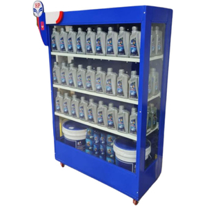 Customized Metal 5 Shelves Flooring Metal Motor <b>Engine</b> castrol Oil Display <b>Stand</b> Display Rack for Gas Station - Product Image 4