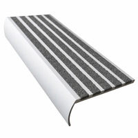 Profilé de marche antidérapant en carborundum et aluminium, direct fabricant, pour escaliers, jaune, moderne