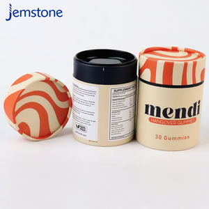 Tube de papier d'emballage imprimé en couleur personnalisé pour traitement de conception personnalisée avec couvercle - Product Image 2