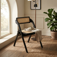 Chaises pliantes modernes confortables et abordables pour fabricants, chaises de salle à manger en rotin et bois, chaises de mariage et d'hôtel, design empilable