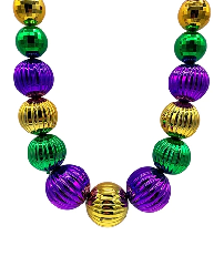 Bán buôn Jumbo Mardi Gras hạt màu tím màu xanh lá cây vàng bí ngô Disco hạt cho lễ hội trang trí - Product Image 4