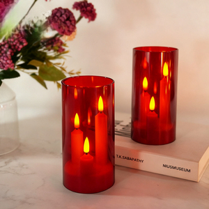 <span class=keywords><strong>Bougie</strong></span> pilier <span class=keywords><strong>LED</strong></span> à piles en plastique blanc chaud de style européen, <span class=keywords><strong>flamme</strong></span> 3D, 5,5 cm, décoration de table pour mariage, anniversaire, fête - Product Image 1