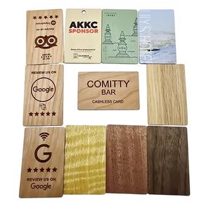 Carte d'accès événementielle NFC RFID en bois personnalisée, étanche, avec puces LF/HF/UHF pour les conférences et l'hôtellerie - Product Image 2