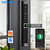 Cerradura Inteligente Deslizante de Aluminio Delgada con Huella Digital, Bluetooth, Tuya Wifi, Código Digital Electrónico, Impermeable IP65, Ttlock