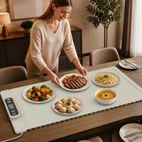 Tapis chauffant pour aliments rectangulaire classique en silicone et aluminium écologique avec contrôle de température réglable électriquement