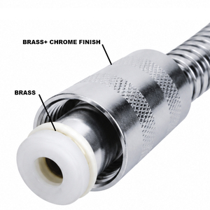<span class=keywords><strong>Tuyau</strong></span> de douche flexible en acier inoxydable de 1/2 pouce de diamètre intérieur, personnalisé par le fabricant, avec raccords en laiton, installation facile - Product Image 3