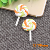 Polymeerklei lolly's, hars lolly's, voedsel speelgoed, DIY slijm lolly accessoires voor decoratie