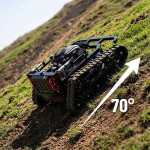 Tondeuse robot hybride sur chenilles télécommandée Black Warrior 608cc Loncin 1000W*2 800mm pour pente de 70 degrés <span class=keywords><strong>Ferme</strong></span> solaire Nouveau - Product Image 1