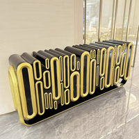 Meubles de salon au design moderne et classique, table console d'entrées en feuille d'or artisanale, buffet de luxe haut de gamm
