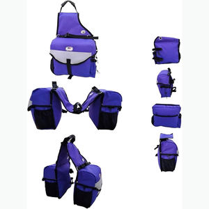 Échantillon gratuit Sac de selle équestre rembourré réfléchissant avec poches et porte-bouteille d'eau, durable - Product Image 4