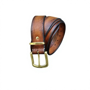 Ceinture en cuir de vachette véritable vintage à la mode de BS INTERNATIONAL, résistante, écologique, durable, imperméable, avec boucle à ardillon - Product Image 2