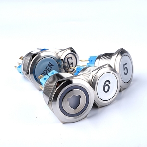 Nhà máy chuyển đổi 8mm/10mm/12mm/16mm/19mm/22mm/25mm/28mm/30mm ON OFF nút kim loại pushbutton với kết nối Led Push nút ánh sáng - Product Image 5