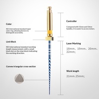 Niceden Clase I Limas Dentales para Tratamiento de Conductos Radiculares, Máquina Oral, Gran Conicidad SX-F3, Limas de Canal de Níquel-Titanio con Activación Térmica