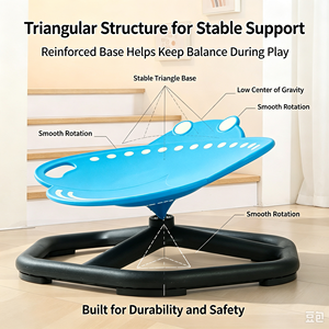 Chaise tournante sensorielle pour enfants Firefly Glow-in-Dark, <span class=keywords><strong>jouet</strong></span> d'équilibre rotatif à 360°, siège d'entraînement vestibulaire avec base en plastique/métal - Product Image 3