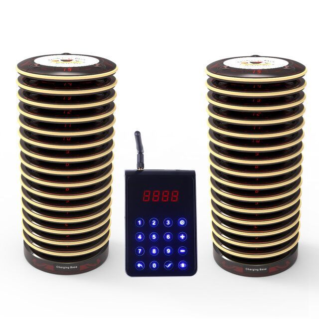 Waterproof FM 433.92mhz 999 Channels Long Distance Food Court Restaurant Pager Buzzer Wireless Pager