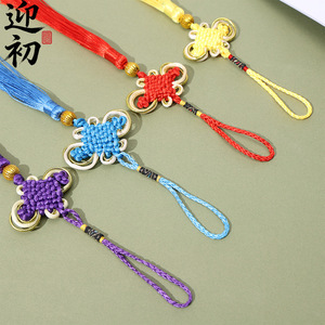 Chinese <b>Knot</b> Tassel Beaded <b>Ornament</b> Polyester Decorative Hanging For Clothing And Home Decor 8 Trays Gold Edge Wealth <b>Knot</b> - Product Image 3