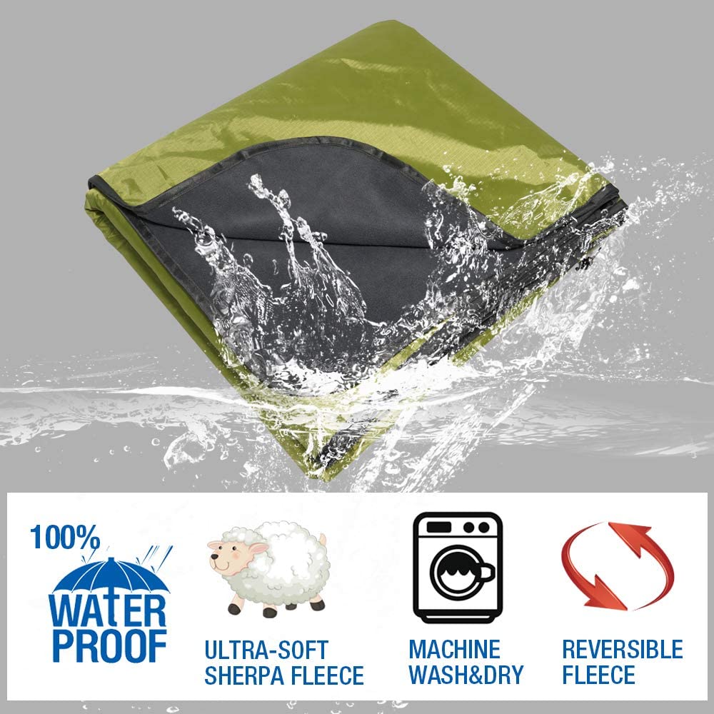 KingCamp Coperta da campeggio termica ultraleggera multifunzionale calda coperta da viaggio all'aperto con bottoni a pressione leggera trapunta per dormire per escursionismo picnic casa auto
