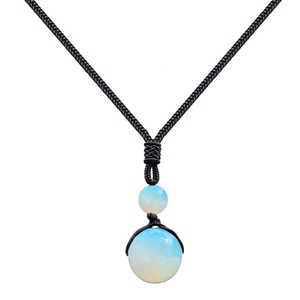 14mm ciondolo con sfera opale in pietra naturale bella collana con ciondolo in opale Fine - Product Image 1