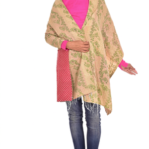 <b>Vintage</b> Hand Stitch Indian Cotton Lady Kantha <b>Scarves</b> - Product Image 1