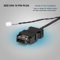 Câble d'encodeur servo M12 8 broches femelle vers IEEE1394 10 broches mâle, câble de retour d'information industriel hautement flexible pour moteur servo Panasonic