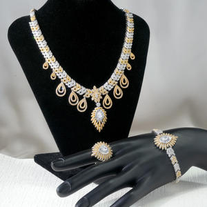 Goldleafgem Rose Gold 10k 14k 18k Lab Grown Diamond Jewelry <b>Set</b> for Women-Party & Wedding Necklace Ring <b>Bracelet</b> - Product Image 4