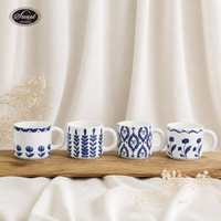 Cangkir Kopi Keramik Lukis Tangan Motif Bunga Daisy Gaya Cottagecore SWT untuk Wanita, Hadiah Pesta Teh di Kebun