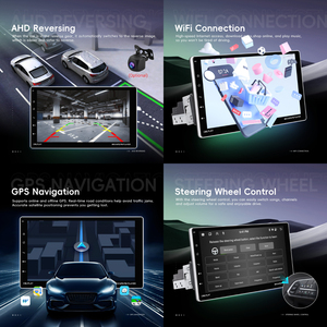 Autoradio Android Podofo 1 Din réglable 9 pouces 4+64G avec écran tactile, CarPlay & Android Auto, égaliseur DSP, GPS, stéréo de voiture OEM d'usine - Product Image 3