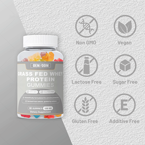 JHD Supply OEM/ODM Complément alimentaire Gommes protéinées au lactosérum de bovins nourris à l'herbe pour le soutien de la santé - Product Image 3