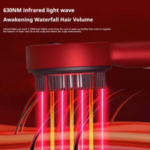 적외선 레드 라이트 테라피가있는 방수 전기 지압 두피 마사지기 탈모 방지 모발 성장 용 오일 도포기 - Product Image 2