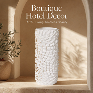 Jarrón de Cerámica Blanco Mate Personalizado, Moderno, con Relieve Escultural, Decorativo, para Flores, para Decoración de Mesa en Hogar u Hotel, OEM, ODM, Venta al Por Mayor - Product Image 4