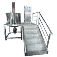 Réservoir émulsifiant homogénéisant sous vide Machines de fabrication de mayonnaise avec système de circulation Mélangeur homogénéisateur de crème cosmétique pour le visage