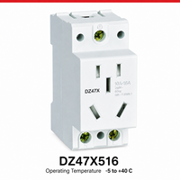 Prise modulaire DELIXI DZ47X pour rail DIN, 250V 440V AC 10A 16A 25A
