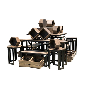 Lichtgewicht houten nesttafel supermarkt rekdisplay voor cosmeticawinkels voor winkelinrichting - Product Image 1