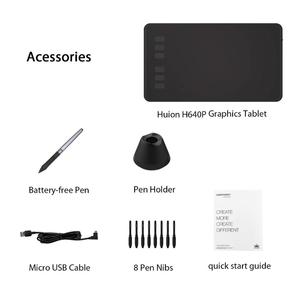 <span class=keywords><strong>Huion</strong></span> <span class=keywords><strong>H640P</strong></span> 6.3*3.9 pouces table digitalizadora & Trableta de dibujo grafico Accesorios de computadora - Product Image 6