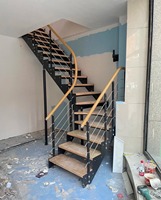 Escalier droit Prima Nordic Slim, anti-déformation, en acier inoxydable, usiné avec précision, pour accès au petit loft
