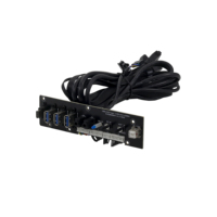 Interfaz de placa frontal montada en Panel USB, 3 puertos USB 3,0, tipo C, interruptor de luz y Cable de auriculares de micrófono para la placa base de corte de chasis