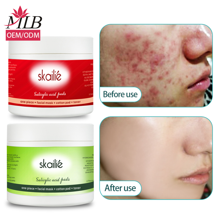 Непосредственный производитель, Собственная торговая марка, салфетки для лица с салициловой и гликолевой кислотой, чистящие подушечки, органические хлопковые подушечки для лица